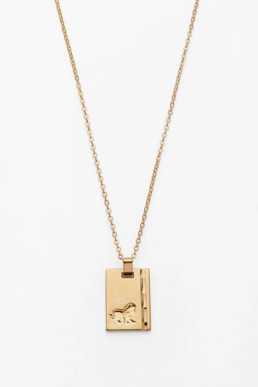 RELIQUIA JEWELLERY Leo Star Sign Pendant Gold 18" Chain Gold