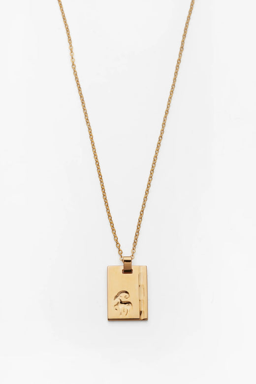 RELIQUIA JEWELLERY Aries Star Sign Pendant Gold 18" Chain Gold