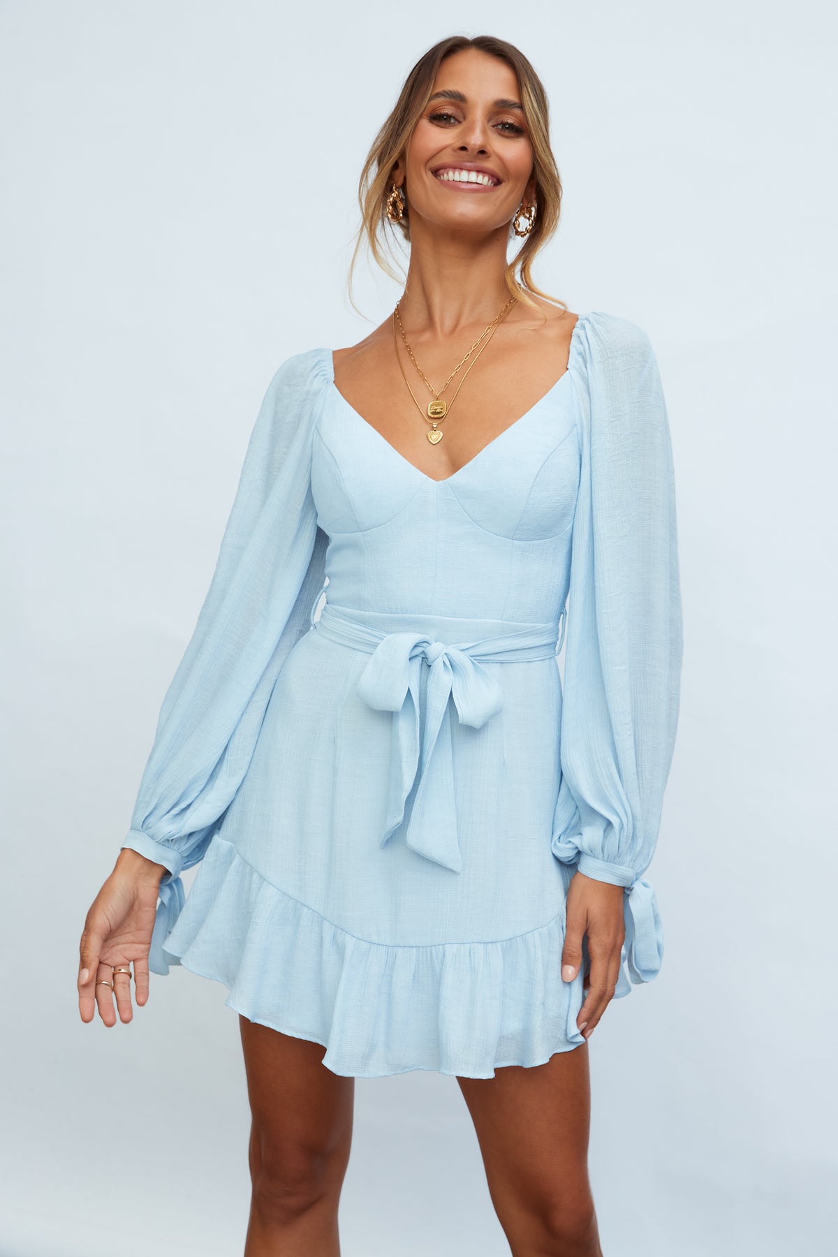 Macey Dress Steel Blue