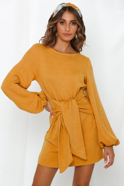 Life Out There Dress Mustard