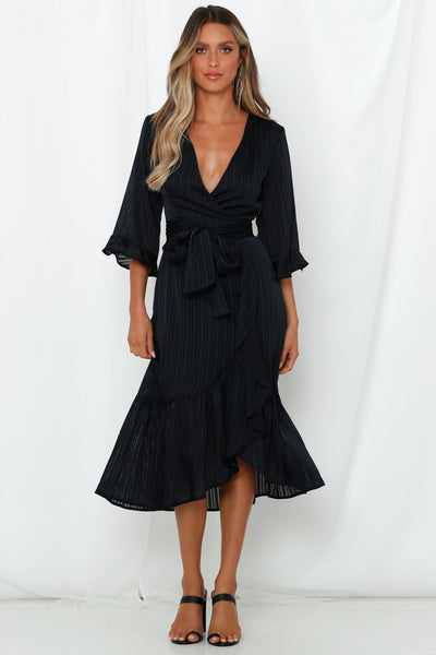 Angel Of Music Midi Dress Navy