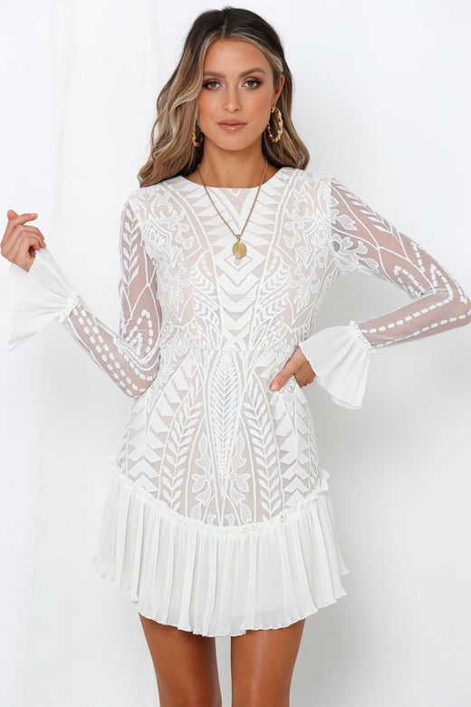 Spend All Your Time Waiting Dress White