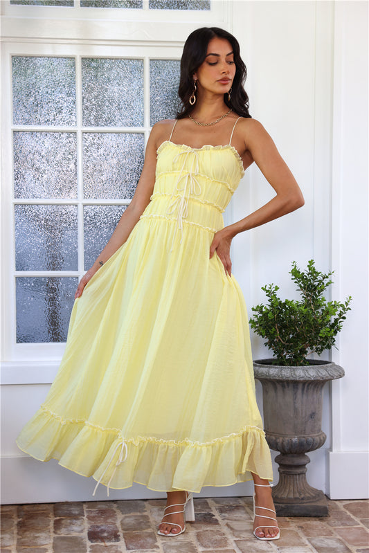 Season Beam Maxi Dress Yellow