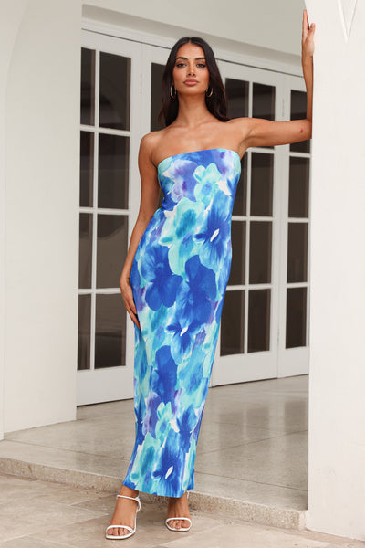 Keep Moving Forward Maxi Dress Blue