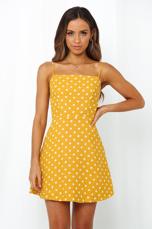 Glass Chandelier Dress Mustard