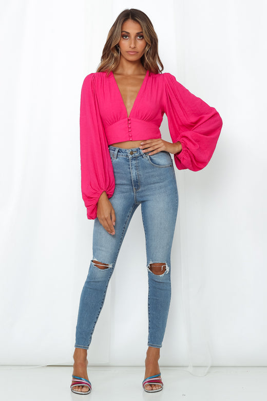 Agyness Top Hot Pink