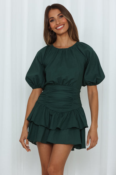 Emerald Eyes Dress Forest Green
