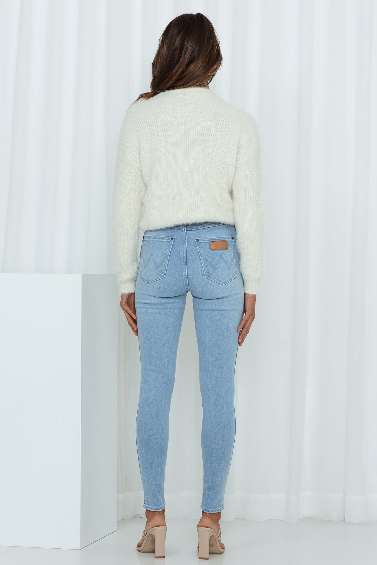 WRANGLER Hi Pins Skinny Jeans Solis Fade