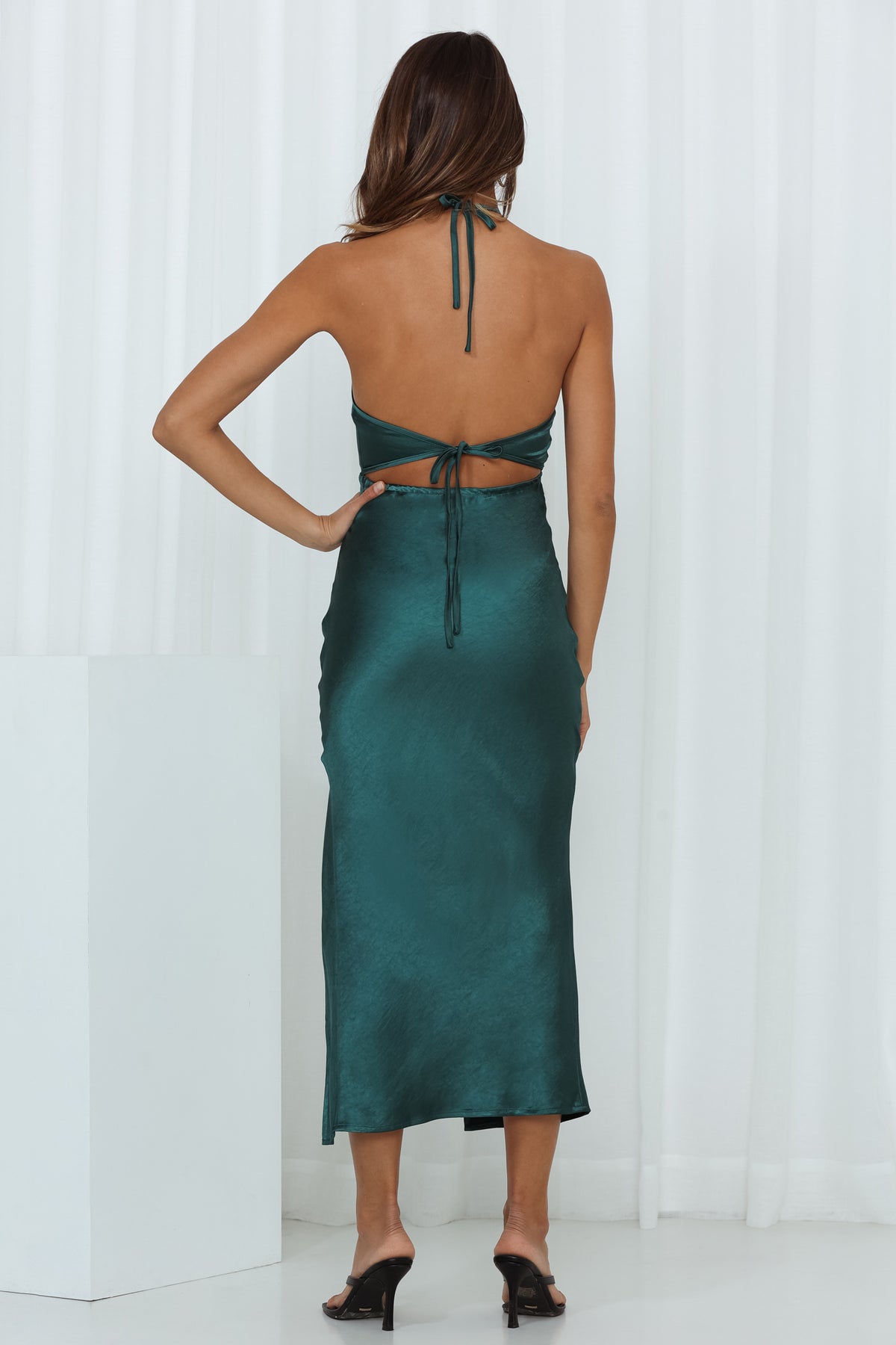 Country Club Meet Midi Dress Teal
