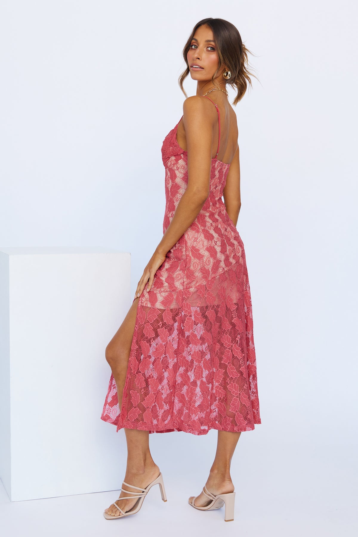 Scarlett Kiss Midi Dress Rose