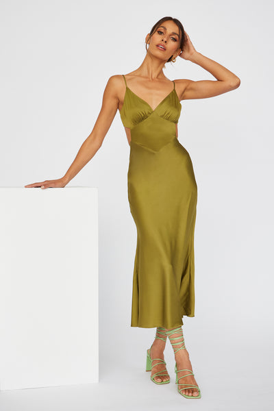 Sunrise Street Midi Dress Green