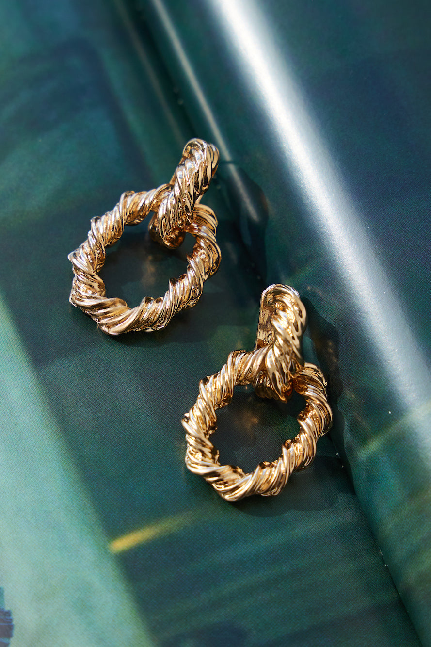 Wrapped On You Earrings Gold