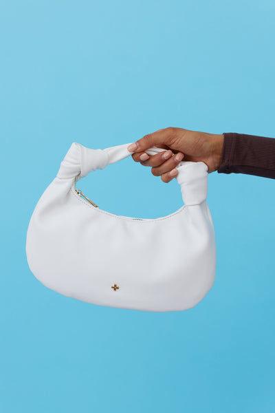 PETA AND JAIN Briley Croissant Bag White