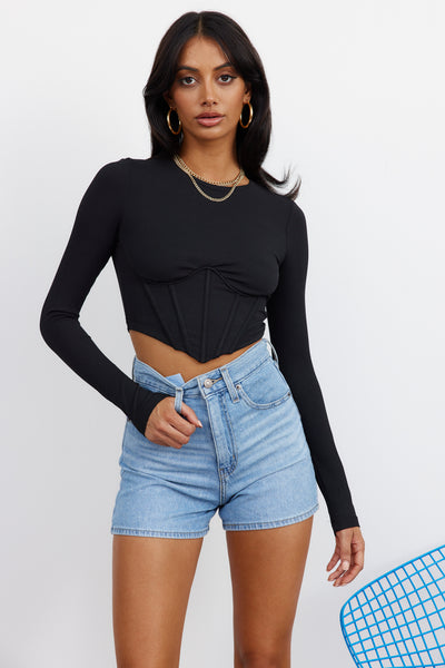 Hottie Moment Crop Black