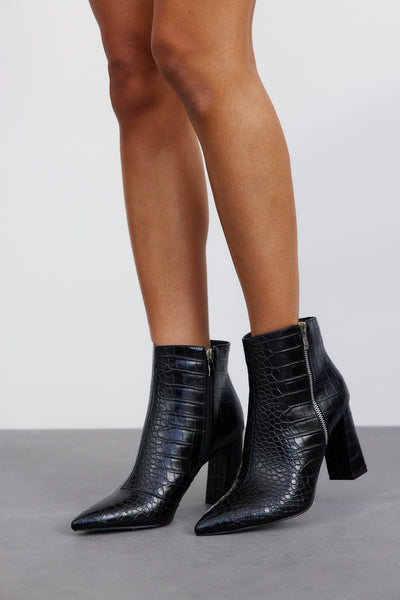 BILLINI Kaylie Ankle Boots Black Croc