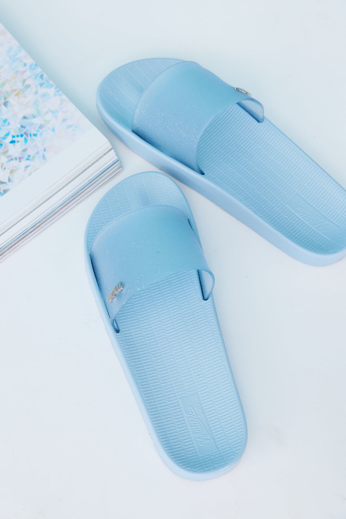 MELISSA Sun Sunset Slides Blue Glitter