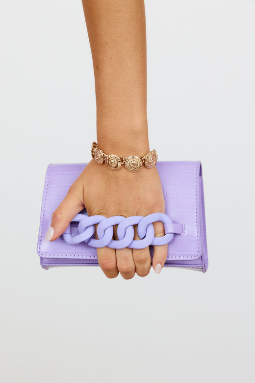 BILLINI Annabelle Crossbody Bag Lilac Croc