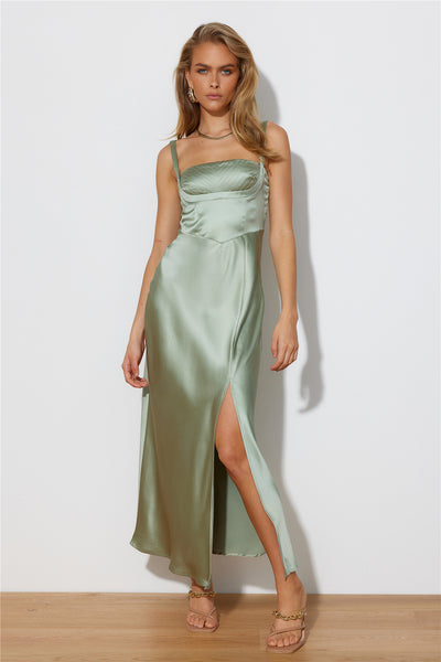 Race To Sunlight Maxi Dress Sage