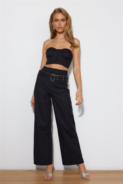 Filtered Pants Black