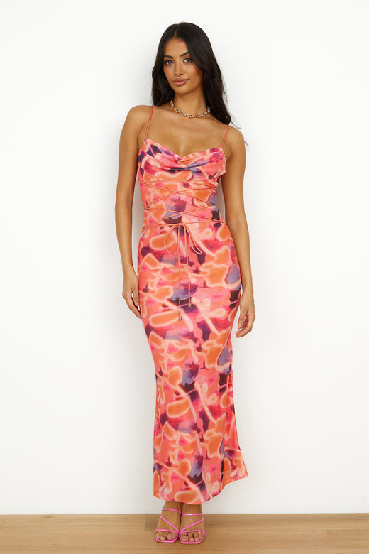 Vivid Colors Maxi Dress Sorbet