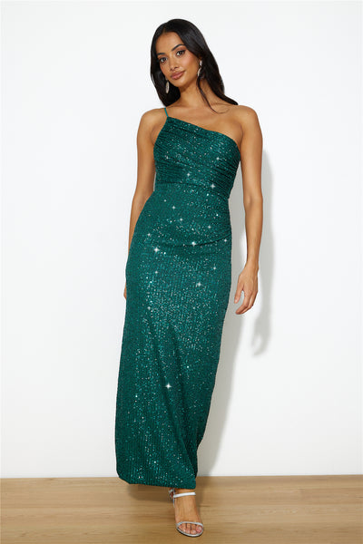 Super Stars Maxi Dress Emerald Green