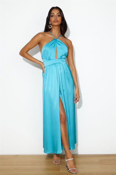 Tropical Times Midi Dress Aqua