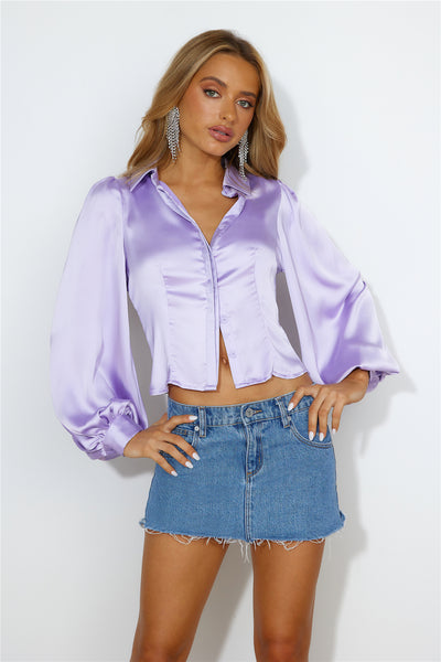 Go Smooth Satin Crop Lilac