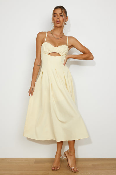 Sunniest Times Midi Dress Yellow