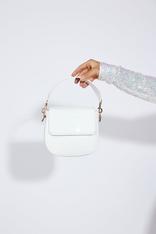 BILLINI Harper Cross Body Bag White Croc