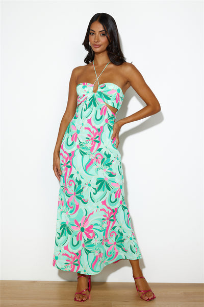 Summer Mood Maxi Dress Green