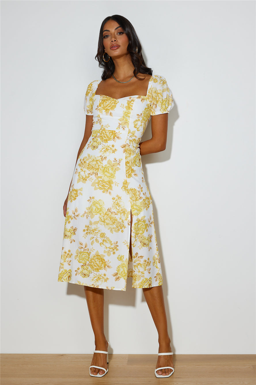 Samba Tonight Midi Dress Yellow