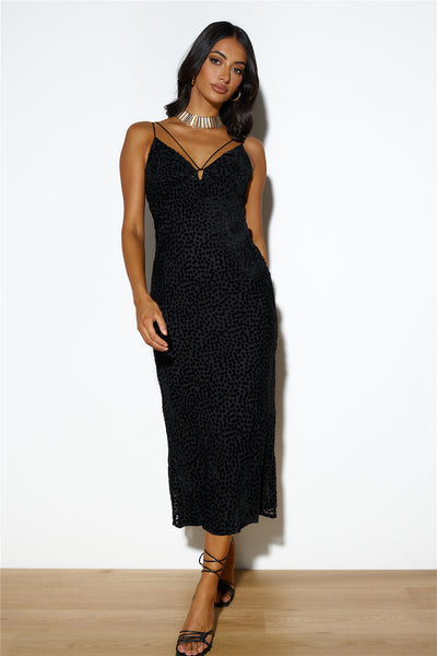 Textured Feels Maxi Dress Black