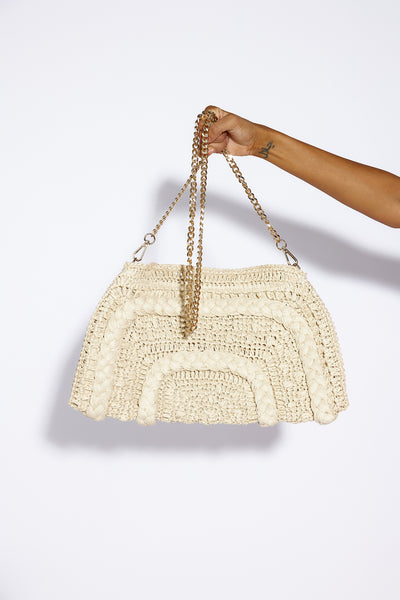 BILLINI Ivy Clutch Bag Natural Raffia