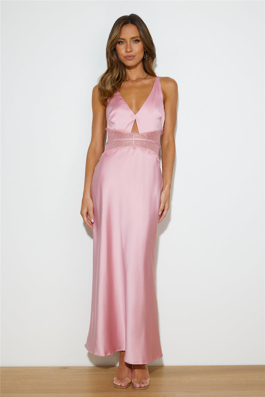 Seen In Luxe Maxi Dress Blush