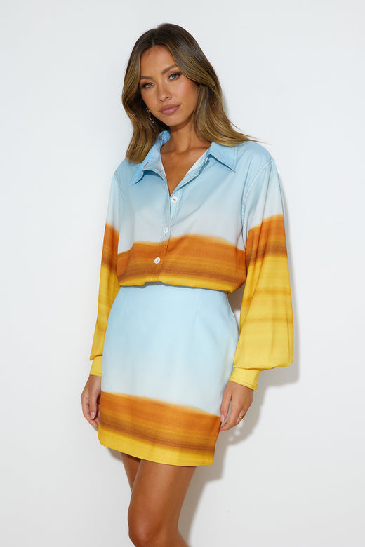 C/MEO COLLECTIVE Vertigo Skirt Landscape