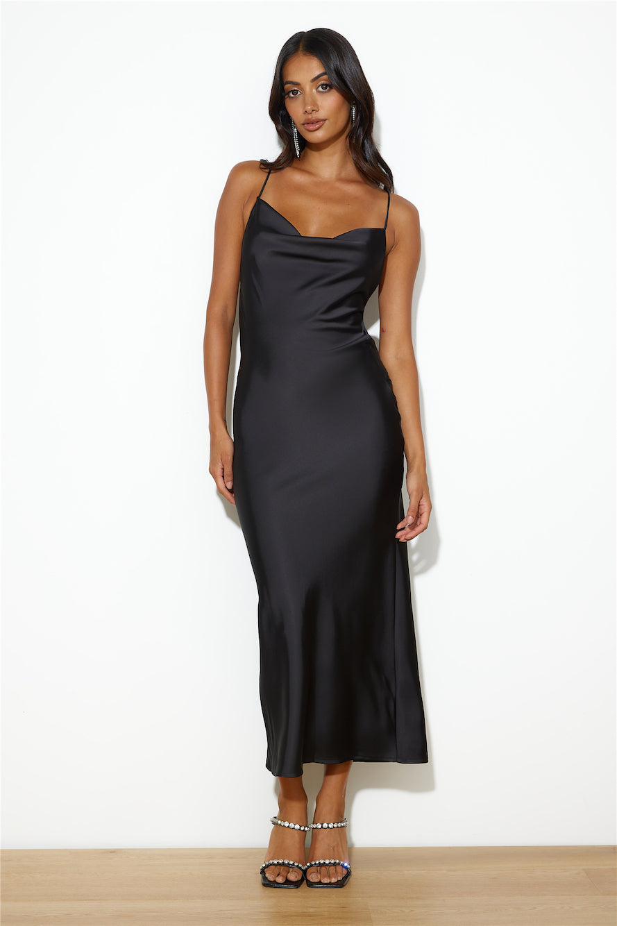 Runway Luxe Maxi Dress Black