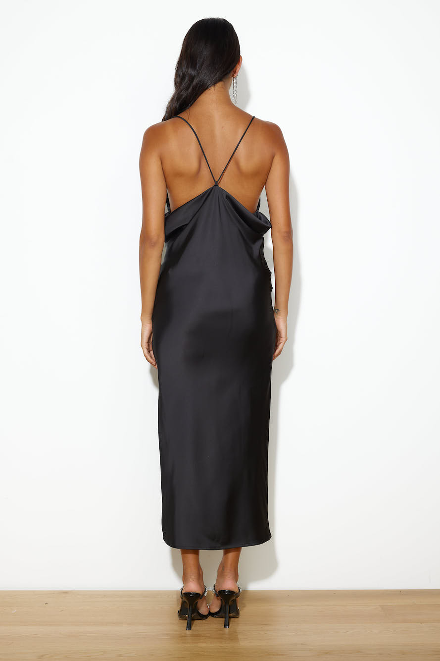 Runway Luxe Maxi Dress Black