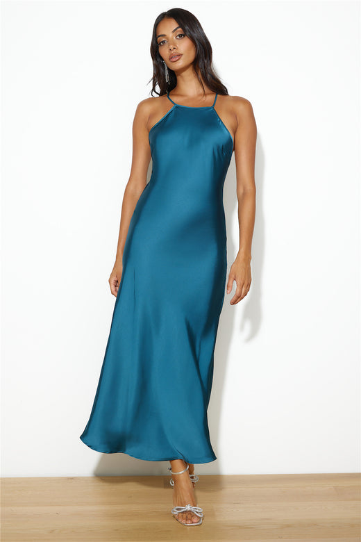 She's Sleek Maxi Dress Dark Blue