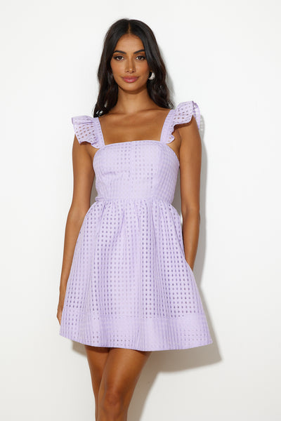 Flare It Out Mini Dress Lilac