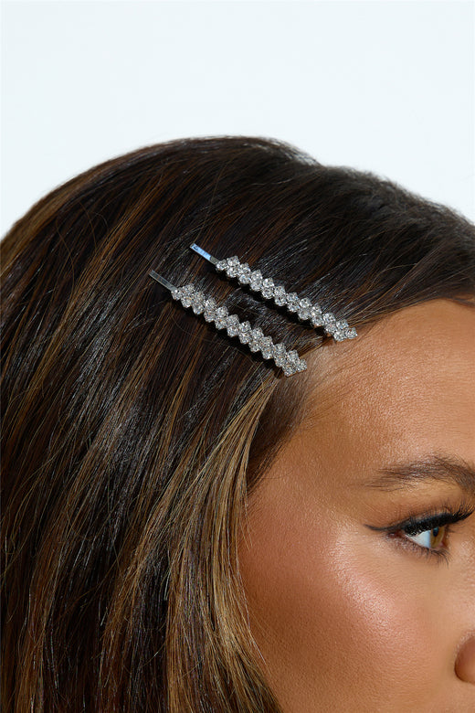 Glitz Hair Pin Silver