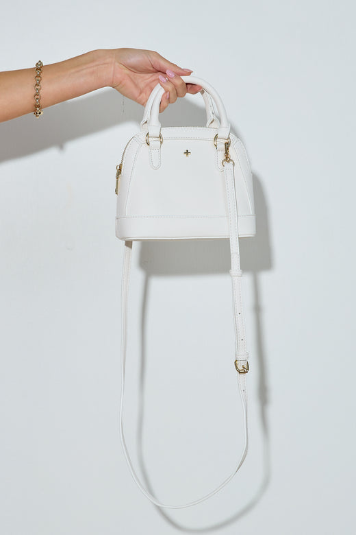 PETA AND JAIN Brielle Mini Bowling Bag White