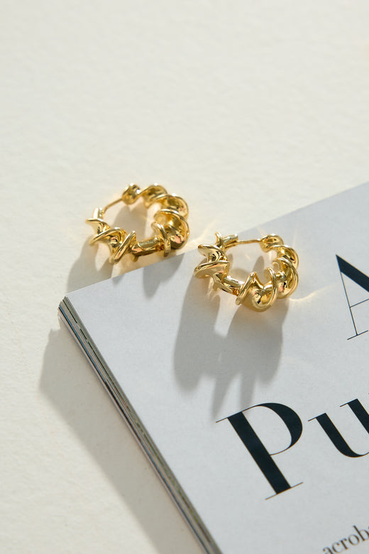 Love Spiral Earrings Gold