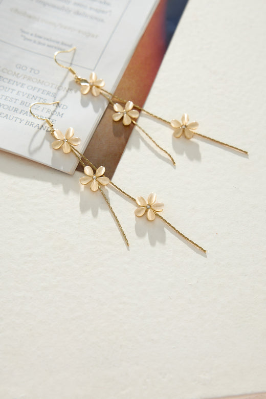 She Bloomed Earrings Gold