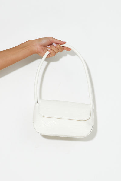 BILLINI Izalia Shoulder Bag Bone Croc