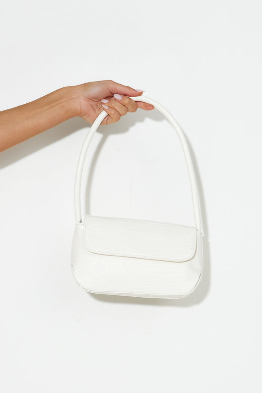 BILLINI Izalia Shoulder Bag Bone Croc