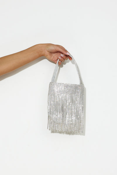 Dripping Diamonds Bag Silver
