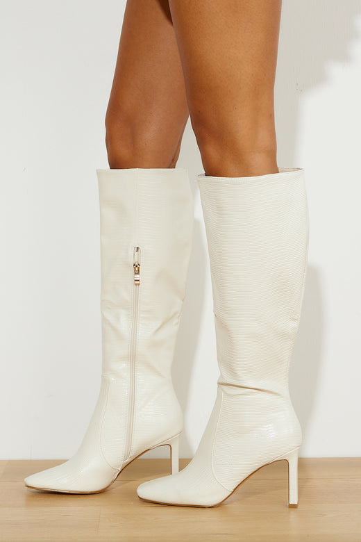 BILLINI May Boots Ivory Scale