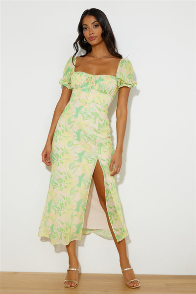 Everyday Girl Midi Dress Green