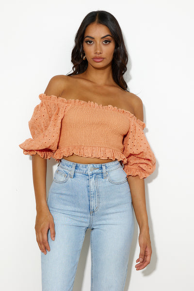 Cool Girl Like Me Crop Top Orange