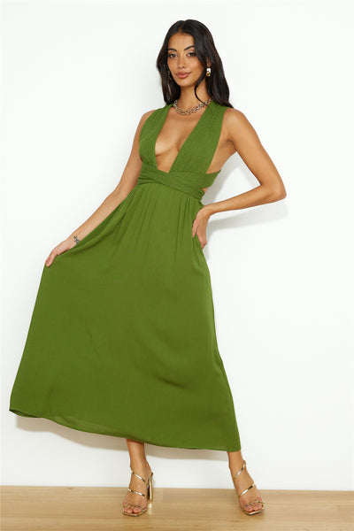 Free Me Maxi Dress Green